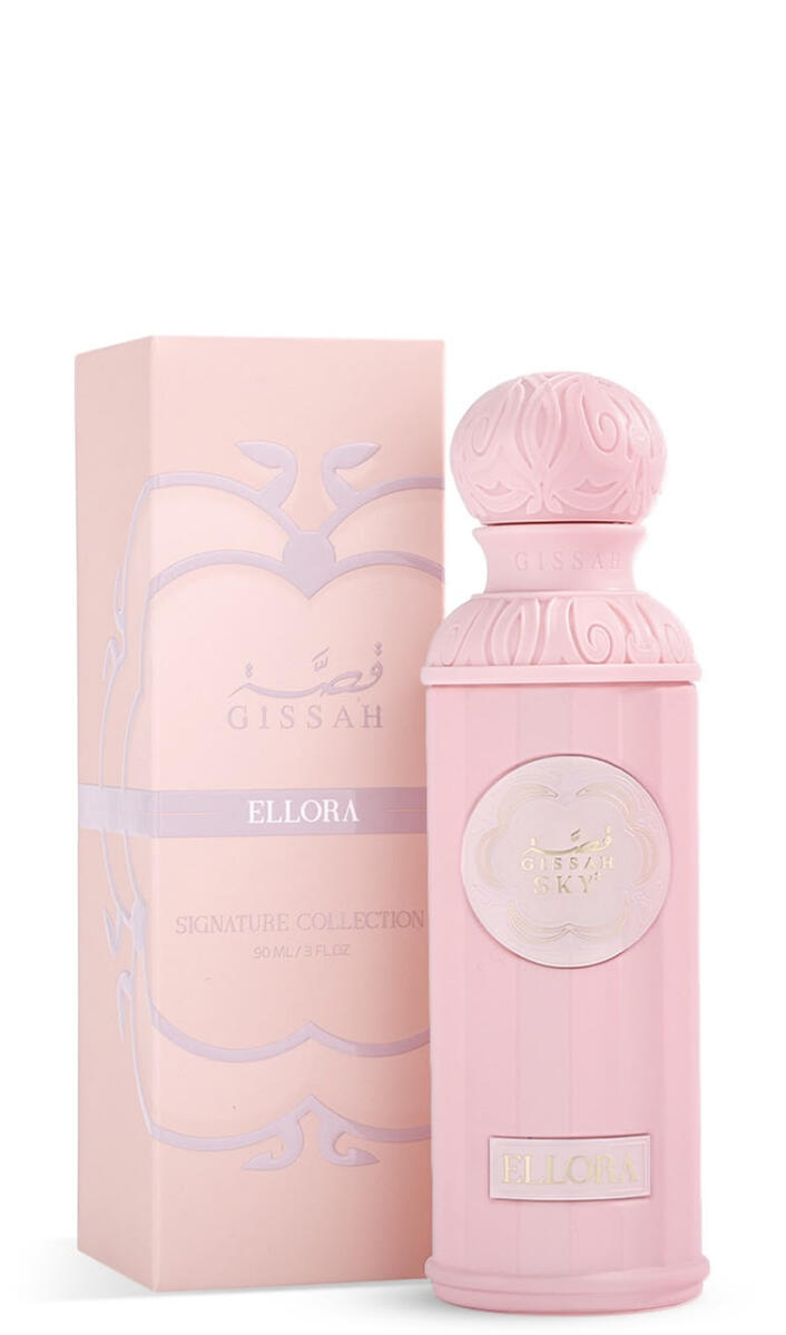 GISSAH Ellora Family Floral • Fruity Occasion Day & Evening Season Spring • Summer Longevity Long-lasting Projection Moderate to Strong Olfactory Notes Top Bergamot • Pear • Red Berries Heart Rose • Jasmine • Peony Base White Musk • Vanilla • Sand