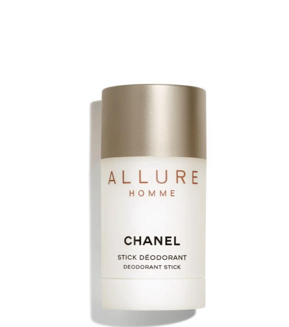 ALLURE HOMME Deodorant Stick Category Fragrance Deodorant Stick Skin Type All Skin Types Best For Daily Use Texture Solid Stick Scent Profile Woody • Oriental • Fresh Key Notes Top Mandarin • Peach • Bergamot • Lemon Heart Cedar • Geranium • Rose •
