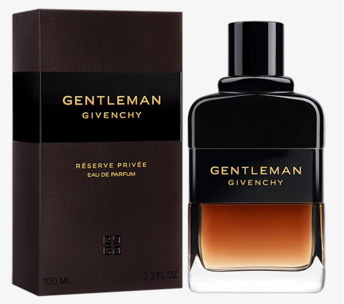 GENTLEMAN GIVENCHY Réserve Privée Eau de Parfum Family Woody • Amber • Gourmand Occasion Evening • Formal Occasions Season Autumn • Winter Longevity Exceptional Projection Strong Olfactory Notes Top Bergamot Heart Iris • Chestnut Base Whisky Absol