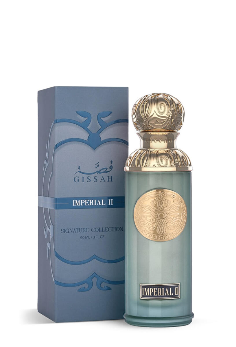GISSAH Imperial II Family Woody • Aromatic Occasion Day & Evening Season All Seasons Longevity Exceptional Projection Strong Olfactory Notes Top Bergamot • Lemon • Grapefruit Heart Lavender • Cardamom • Cedarwood Base Amber • Musk • Patchouli •